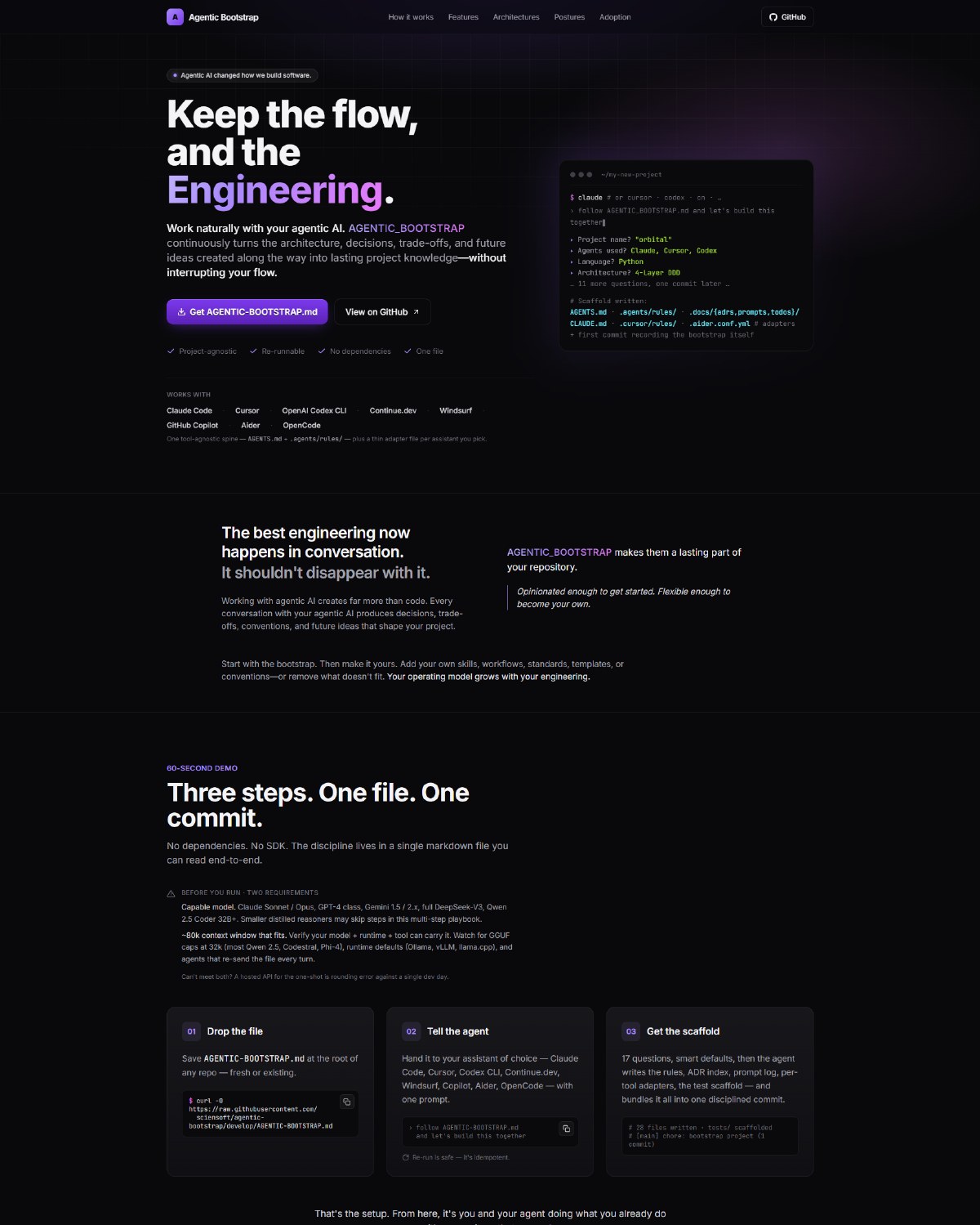 agentic-bootstrap — one markdown file that installs an operating model for AI-assisted engineering